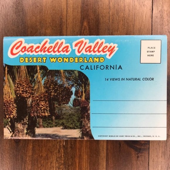 Vintage Other - Vintage Coachella Valley CA Travel Postcard Book
